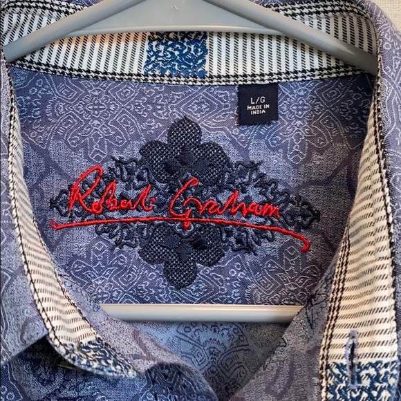 Blue Robert Graham Button Down - Picture 5 of 6